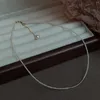 Pendentifs Lii Ji Nice Lustre 2mm Collier de perles d'eau douce Américain 14K Gold Rempli Tour de cou réglable pour la fête de mariage Usage quotidien