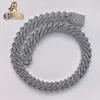 Chunky 32Mm Baguette VVS Moissanite Sterling Sier Cuban Link Chain Necklace