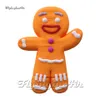 wholesale Modèle gonflable de biscuit de Noël de bonhomme de pain d'épice de publicité géante mignonne vive souriant ballon d'homme de biscuit de bande dessinée pour l'événement de promotion