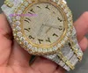 Designer Watch Big 2022 Moissanite Version Stones Watch Gold Silver Pass Test Mechanical ETA Movement Quality Men lyx Full Iced Out Sapphire