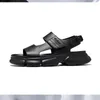 Echte lederen zomer sandalen heren open-tenen slippers mode trend strandschoenen dik opgeloste antislip draagbaar 6767