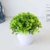 Fleurs décoratives artificielles bonsaï herbe plantes d'intérieur avec Pot pour la maison Table bureau bureau salle de bain étagère chambre salon ferme
