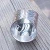 Bagues de cluster BOCAI Solide S999 Pur Silver Lotus Elephant Large Face Hommes et Femmes Couples Vintage Main Bonne Chance Bague pour femme