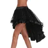 Etekler burlesque korse etek yüksek alçak dantel fırfırlı düzensiz gotik steampunk giyim showgirl parti dansı