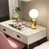 Nordic Design Moderne Kreative Schlafzimmer Nacht Ball goldene Tisch Lampe Einfache Mode Studie Zimmer Glas Schreibtisch Lampe für Wohnzimmer