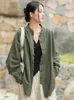 Blouses pour femmes coton Ramie Llax vieux Zen manteau vêtements Cardigan mode coréenne chemise en détresse hauts