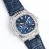 Męskie zegarki Diamond Funkcja Księżyca Automatyczny ruch mechaniczny zegarek 40 mm skórzany pasek Sapphire Waterproof Designer Designerwatch Montre de Luxe