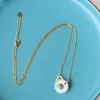 Pendentifs à breloques Design classique incrusté de Jade Hetian naturel, Double anneau imbriqué, collier léger, bijoux de luxe pour dames