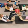 Apparatuur gebogen houten balansbord voor kinderen wip yoga fitness apparatuur indoor speelgoed buiten sport volwassenen training baby kinderen 2023