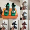 Sandalo scorrevole da donna in pelle scamosciata Scarpe di marca famose Tacchi alti con zeppa Estate 2024 Sandali con plateau di lusso Designer Argento Hardware Cinghie sottili Punta aperta Top Specchio di qualità