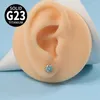 Ohrstecker 1 STÜCK G23 TItanium 16G Cz Flower Rook Piercing Opal Augenbrauenring Gebogene Langhantellippe Snug Daith Helix Bar Schmuck