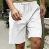 Herrbyxor manliga sommar avslappnad solid sport ss basket shorts pack för män stora och höga löpande bomullsövning