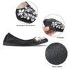 Lägenheter Rhinestone Kunwfnix Women Wedding Ballet Ballerina foldble Sparkly Comfort Slip on Flat Shoes 770