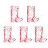 Tumblers 5pcs Mini Cowboy Boot S نظارات غربية موضوع الحزب Cowgirl البلاستيك المرح أكواب عيد الميلاد