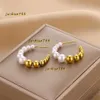 Pearl Stud Charm 2024 Earrings Designer Brand Letter Crystal Rhinestone Earring Gold Plated Women Wedding Party Jewelry Gift