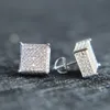 2020 Kolczyki do stadnin Big Bling Ear Biżuteria 3 kolory śrubowe z tyłu mikro -bruka CZ kolczyk dla mężczyzn1177T