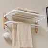 Conjuntos de ferragens de madeira para banheiro, anel de toalha, suporte de papel, barra de toalha, gancho, prateleira de faia, acessórios de banheiro, kit branco 240219