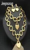 Mais novo estilo de aço inoxidável moda chave jóias cor ouro colar pulseira brincos conjuntos para presente feminino sfxzacci7548074
