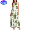 Custom sleeveless ankle-length dress soft and comfortable moderate thickness slim stylish simple everything St Patrick's Day Polyester 253g white