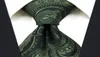 Y30 Deep Green Paisley Silk Jacquard Woven Classic Fashion Extra Long Size Men Slipsa8362773