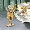 Anioł do przechowywania kuchni nosi stojak na stojak na stojak dekoracyjny sztuka rzeźba łyżka kawy