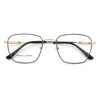 ファッションサングラスフレームメン用女性の四角い眼鏡メタルメガネフルリムrx眼鏡メモリライトウェイトエイフレキシブルアイウェア176c