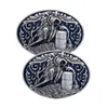 Boucle de ceinture occidentale pour hommes, 2 pièces, Style rétro, course de baril, Cowboy, accessoire 1281d