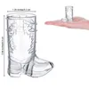 Tumblers 5pcs Mini Cowboy Boot S نظارات غربية موضوع الحزب Cowgirl البلاستيك المرح أكواب عيد الميلاد