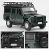 Diecast Model Cars 1 32 Rover Defender Alloy Car Model Diecasts Metal Toy Off-road fordon bilmodell simulering samling barn leksak gåva