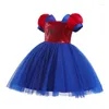 Robes de fille Costume d'Halloween pour bébé TUTU Robe en dentelle Festive Kid Bow Paillettes Fête Princesse Redingote Bandeau Enfant Tunique Tissu