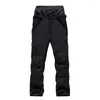 Pantalon de Ski taille haute pour hommes et femmes, confortable, chaud, snowboard, extérieur, coupe-vent, imperméable, neige