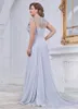 Mutter elegant Perlen von den Brautkleidern plus Größe eine Linie Chiffon Hochzeit Party Kleider Gäste Gäste formelle Frauen Lange Abschlussabend Kleid GODMOR