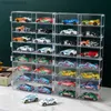 Modellini di auto in scala 1/64 Scatola di immagazzinaggio modello di auto 8 slot Espositore trasparente Scaffale per auto giocattolo Contenitore di stoccaggio antipolvere per collezione di giocattoli