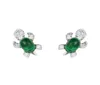 925 Sterling Silver Chic Retro Turtle Lovely Emerald Tortoise Animal Ear Studs örhängen Kvinnor och flickor Gift8523516