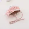Child Sun Hat Baby Girl Casual Lace Bow Beach Straw Summer Kid Holiday Handle Bag Panama 240219