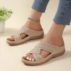 Sandals Slippers Women Summer Shoes Woman Elegant Low Heels Zapatos Mujer Wedge Heeled Ladies 43