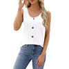 Kvinnors tankar Kvinnor TANKTAR RUND NECK SOMMER CASUELL SEMELESS BASIC TOP Slim Henley Button Down Bluses