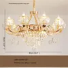 Żyrandole kwietniowe postmodernistyczne żyrandol Złota luksusowe vintage kryształowe oprawy LED Decor Candle Decor do domu sypialnia El