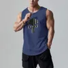 Tanktops voor heren Heren Gym tanktops Zomer Workout Spier T-shirt Ademende T-stukken Mesh Kleding Trend Streetwear Harajuku Los Casual MouwloosL2402