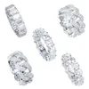 Grossistanpassad design hiphop ised ut verklig silver 925 sterling herr fina smycken moissanite diamantringar för män