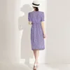 Feestjurken Violet Moerbei Zijde Gedrukte Bloemenjurk Vrouwen Grote Zomer Lange Werk Boho Strand Kantoor Sexy Luxe Plus Size