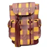 Sacos de luxo dos homens mochila CHRISTOPHER mochila xadrez carta unisex grande capacidade totes sacos de computador sacos de viagem mochilas femininas ao ar livre sacos casuais totes bolsa