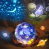 Estrela mágica lua planeta girando galáxia projetor lâmpada led night light cosmos universo luzes do bebê para presente estrelado sky299t