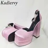 Sandals Spring Summer Super High Heels Platform Shoes Women Ankle Strap Party Shoes Satin Sexy Sandals T-show Runway Pumps WomanL2402