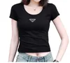 Designer Summer Woman T-shirts avec lettre imprimée Broidered Womens Designer Shirt Tshirts feme