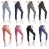 LL 2024 Yoga lu alinhando leggings shorts femininos calças cortadas de calças de lady esportes ioga de ioga exercícios fitness wear garotas correndo perneiras ginástica calça alinhada alinhada