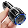 Car Charger Adapter PD20W + QC3.0 Dual Type C USB Fast Charging Port