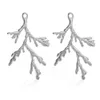 5pcslot en acier inoxydable plaqué or connecteur de branche d'arbre collier fin pendentif bricolage branches faites à la main boucle d'oreille charmes en gros 240222