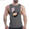 Erkek tank üstleri açık basketbol hızlı kuru dört mevsim moda gym tank üst y2k spor boş zamanlar nefes alabilen kolsuz gömlek erkek giyim fnafl2402