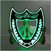 Autres fournitures de fête d'événement Dom Pérignon Présentateur de bouteille de champagne LED Shield VIP Service Glorifier Neon Sign pour DJ Disco Events Pa Dhoxw S s